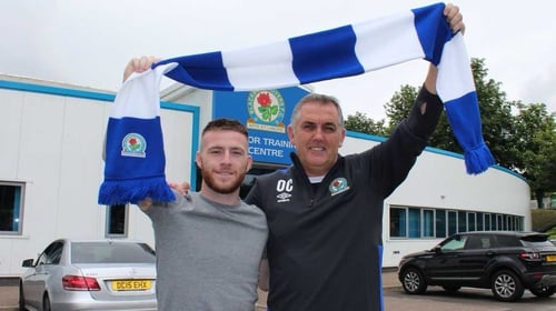 Jack Byrne with Blackburn manager Owen Coyle (pic: Blackburn Rovers Twitter)