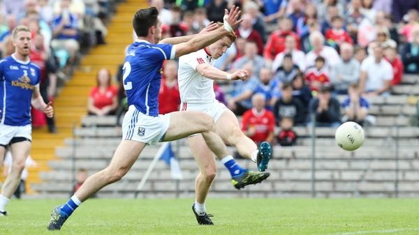 Peter Harte fires home Tyrone's first goal