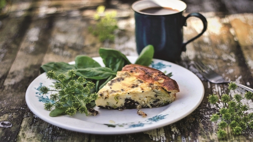 Black Pudding and Goat's Cheese Frittata