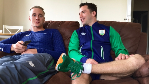 Shane Ryan and Ollie Dingley at home in Abbotstown, July 2016