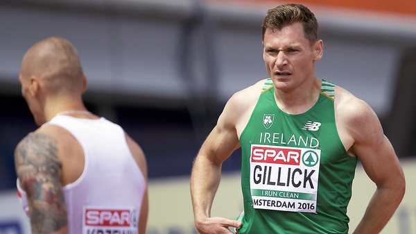 David Gillick finished seventh in his heat of the 400m in Amsterdam