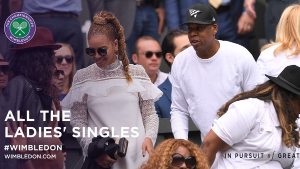 Beyonce and Jay Z on Centre Court