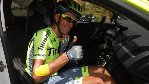 Alberto Contador withdrew from the Tour during Sunday's ninth stage