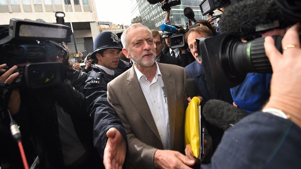 Jeremy Corbyn arrives at Labour HQ to meet the party's National Executive Committee