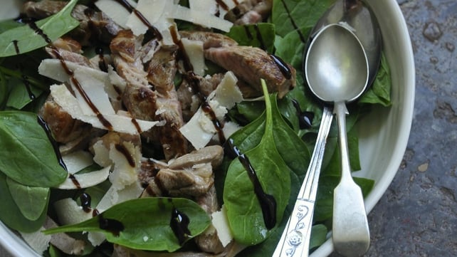 Lamb Tagliata with spinach