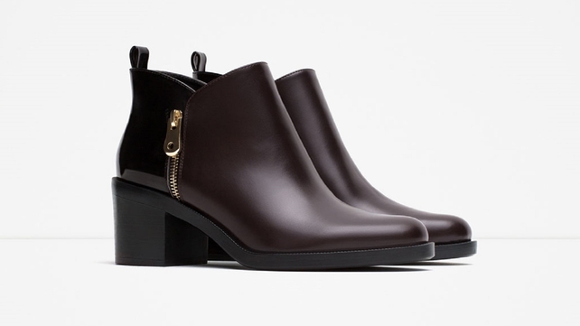 Zara Contrast Boots - Almost-black goes too. 