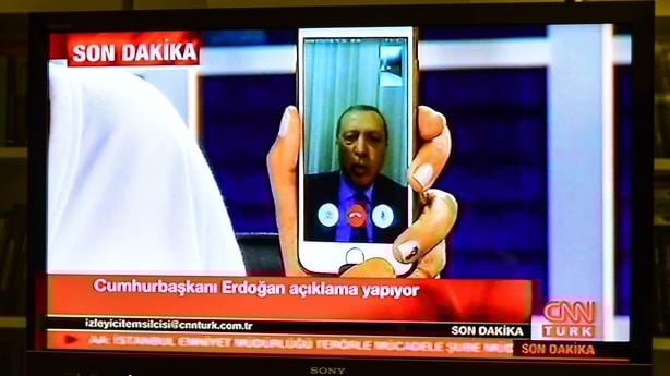 Erdogan spoke by mobile phone to CNN Turk