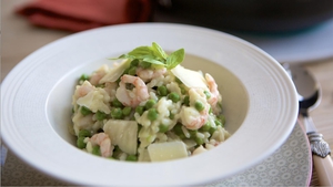 Family Friendly Pea and Prawn Risotto