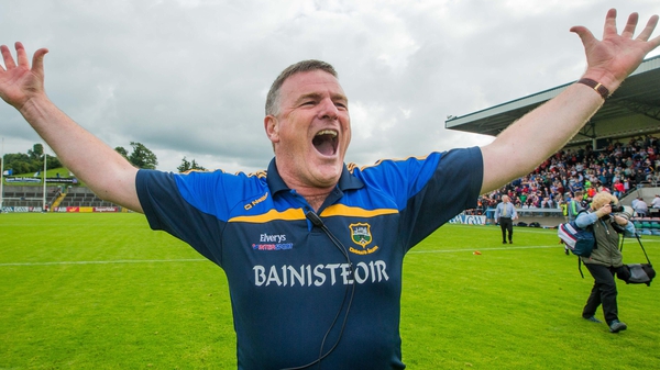 Tipperary boss Liam Kearns celebrates at the final whistle