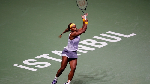 Serena Williams in action in the Paribas WTA Championships in Istanbul