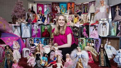 Glenda Taylor with her Barbie collection