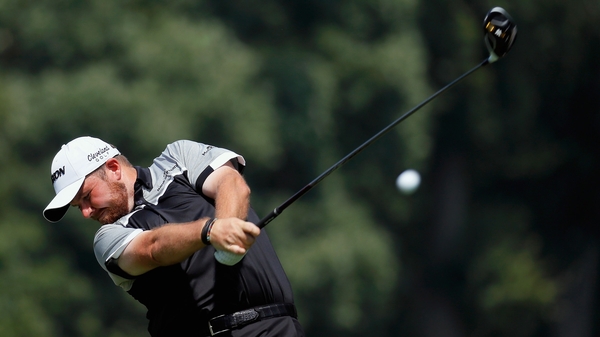 Shane Lowry is in action in the afternoon session at Baltusrol