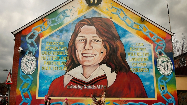 A mural depicting Bobby Sands on Belfast's Falls Road