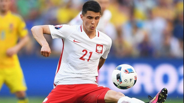 Bartosz Kapustka in Euro 2016 action