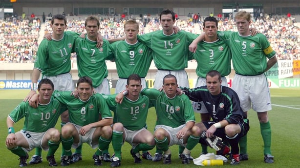 The Ireland team to face Cameroon in 2002