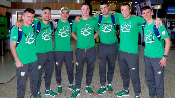 The Irish men's Olympic boxing team before departure for Rio