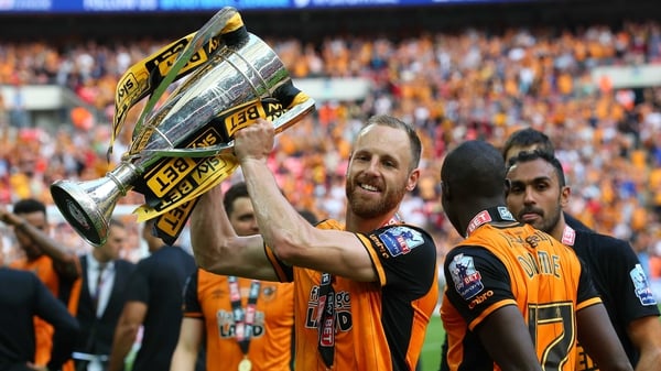 David Meyler with the play-off trophy