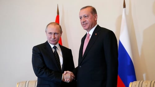 Tayyip Erdogan met Vladimir Putin earlier today