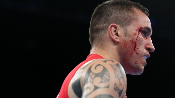 David Oliver Joyce picked up a cut over his right eye during the fight
