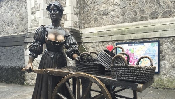 Molly Malone is a popular draw with people who rub her breasts for good luck