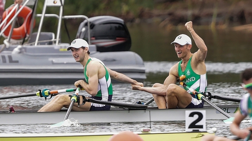 The brothers were victorious in their first competitive race since the Olympics