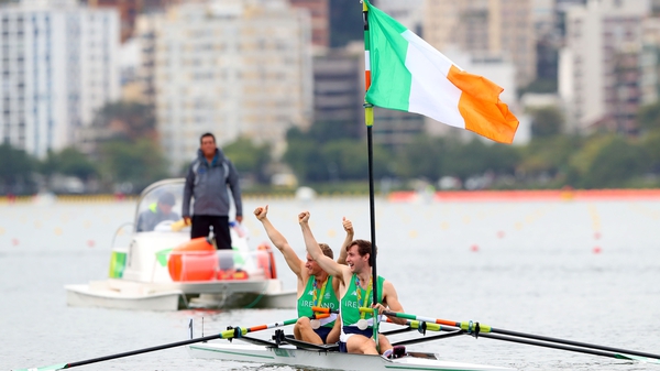 The O'Donovans raise the tricolour after claiming silver