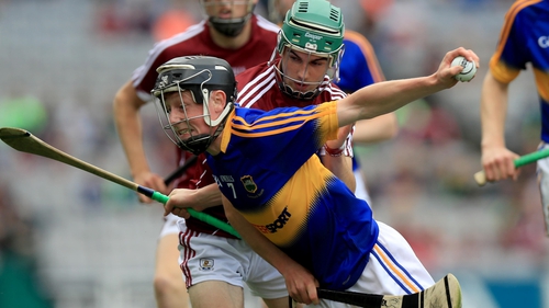 Tipperary's Jerome Cahill with Evan Niland of Galway in Croke Park