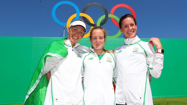 Lizzie Lee, Fionnuala McCormack and Briege Connolly