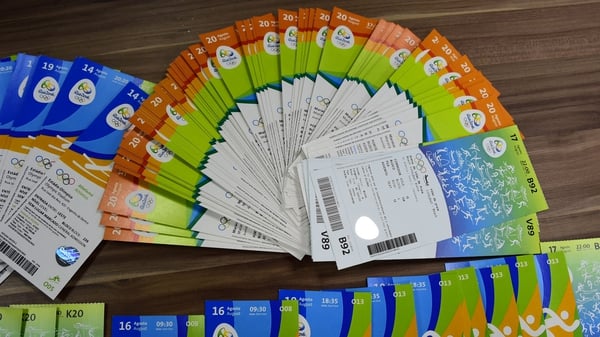 Hundreds of tickets marked for the Olympic Council of Ireland were seized