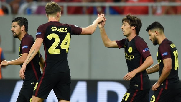 City celebrate Silva's opener