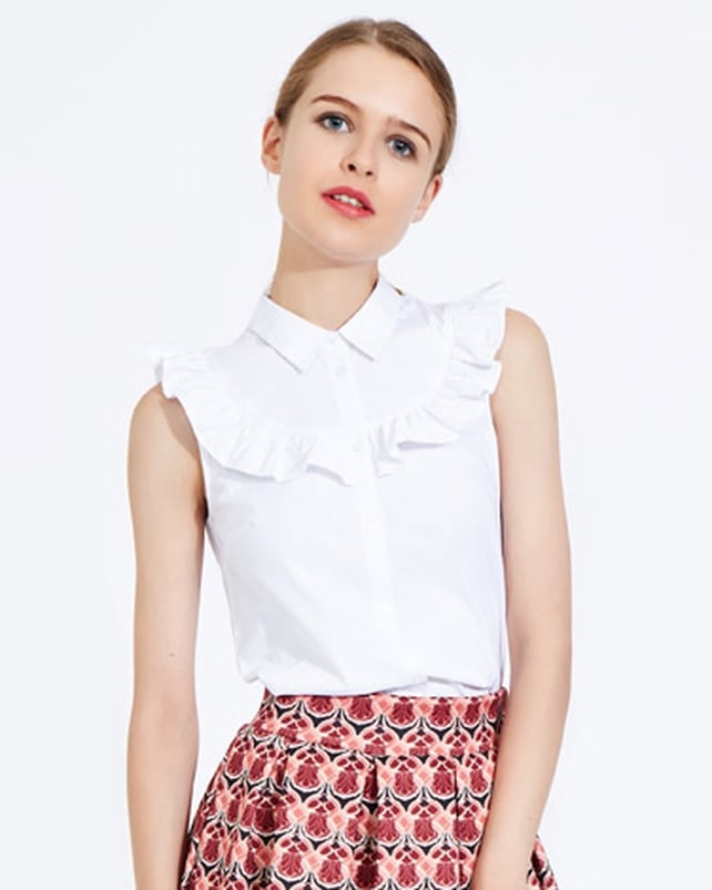 Bring your frill to work with this clean white shirt from Dunnes Stores for €30
