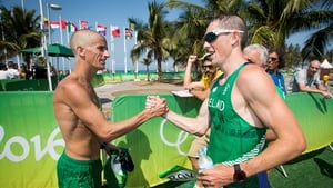 Rob Heffernan and Brendan Boyce after their 50k walk in Rio