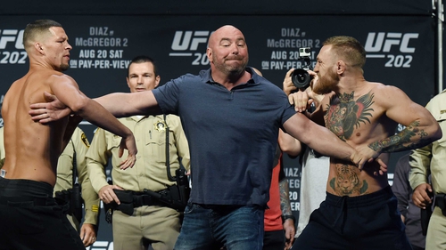 Conor McGregor and Nate Diaz are scheduled to take to the octagon at 5am Irish time on Sunday