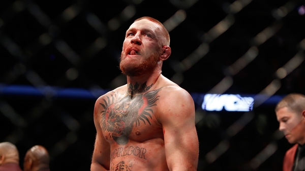 Conor McGregor after his victory in Las Vegas over Nate Diaz