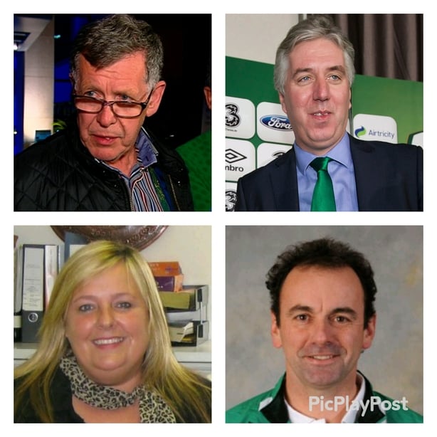 Willie O'Brien, John Delaney, Linda O'Reilly and Stephen Martin