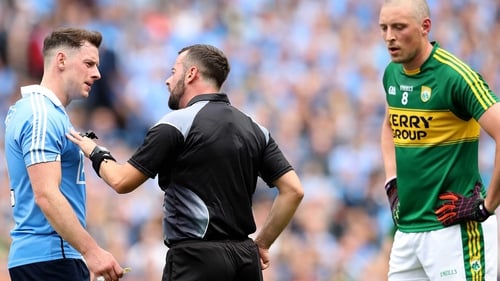 David Gough issued seven yellows and one black card during the Dublin-Kerry game