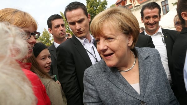 Angela Merkel campaigning in Mecklenburg-Western Pomerania