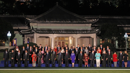 The state leaders pose for a group photo at the G20 summit in Hangzhou, China