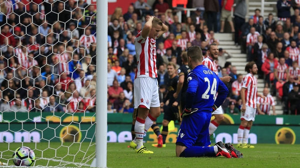 It was a torrid afternoon for Shay Given in the Stoke goal