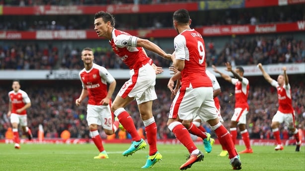 Laurent Koscielny equalised for Arsenal