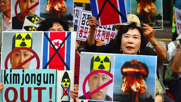 South Korean activists protest against North Korean leader Kim Jong-Un in Seoul
