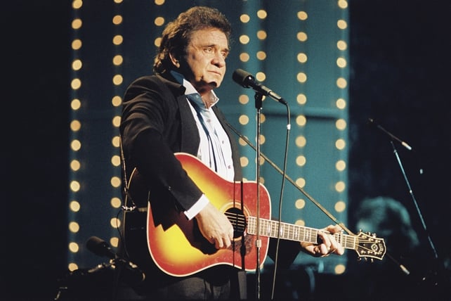 Johnny Cash on stage at the Cork Opera House (1989)