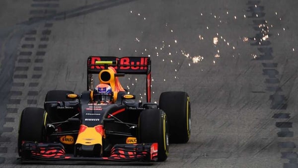 Max Verstappen during practice at the Singapore Grand Prix