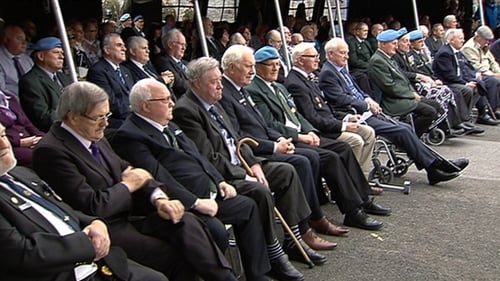 Over 60 former soldiers and their families attended the ceremony in Custume Barracks in Athlone