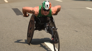 Patrick Monahan finished 16th in the T54 men's marathon