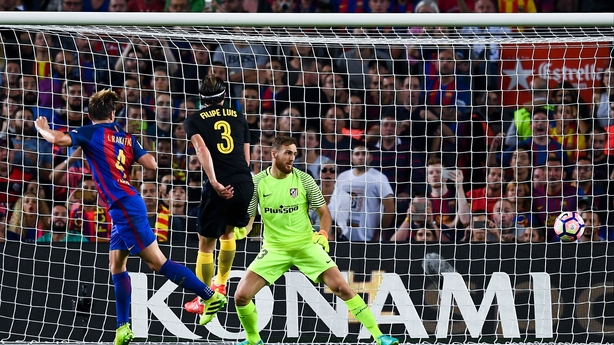 Ivan Rakitic heads home for Barca