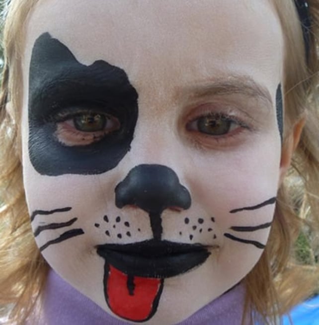 Kids Easy Dog Face Paint - Draw-mega