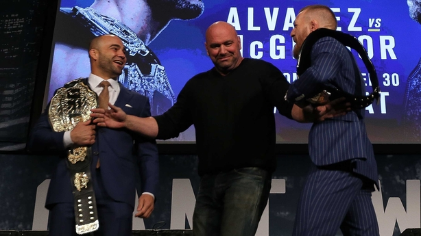 Conor McGregor and Eddie Alvarez face off