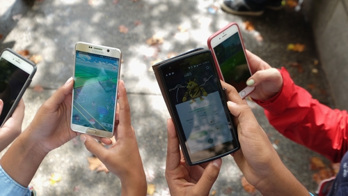 The smartphone app uses satellite locations, graphics and the phone's camera capabilities