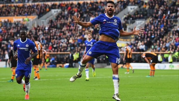 Costa scored his 20th 20th Premier League goal of the season against Middlesbrough